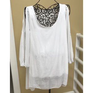 Split long sleeve, mini dress